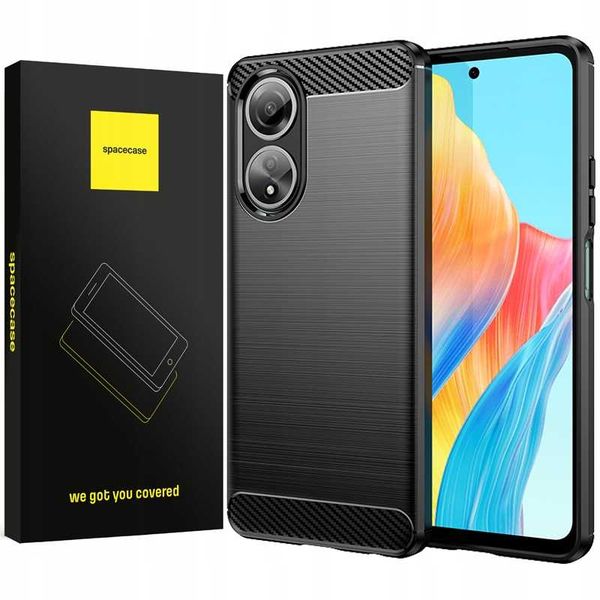 Spacecase Carbon Oppo A58 4G black zdjęcie 1