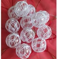 Bombka/ Bombki na szydełku szydełkowa 5cm akryl - Ręcznie robiona