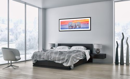 Obraz W Ramie - Niedźwiedź Polarny - 140X50 Cm - F1Bab140X50-2836 na Arena.pl