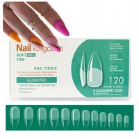Tipsy Do Przedłużania Paznokci Migdał Almond w kasetce 120 szt.