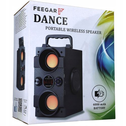 Głośnik przenośny Feegar DANCE czarny 30 W bluetooth na Arena.pl