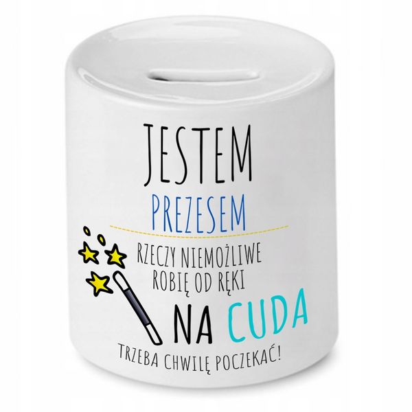 Dla Prezesa Viceprezesa Skarbonka Jestem Prezesem Z Nadrukiem Ze Zdjęciem zdjęcie 1