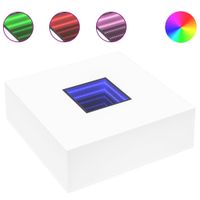 Stolik kawowy z LED Infinity, biały, 100x100x40 cm