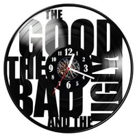 Zegar ścienny z płyty winylowej The good the bad the ugly 174.14