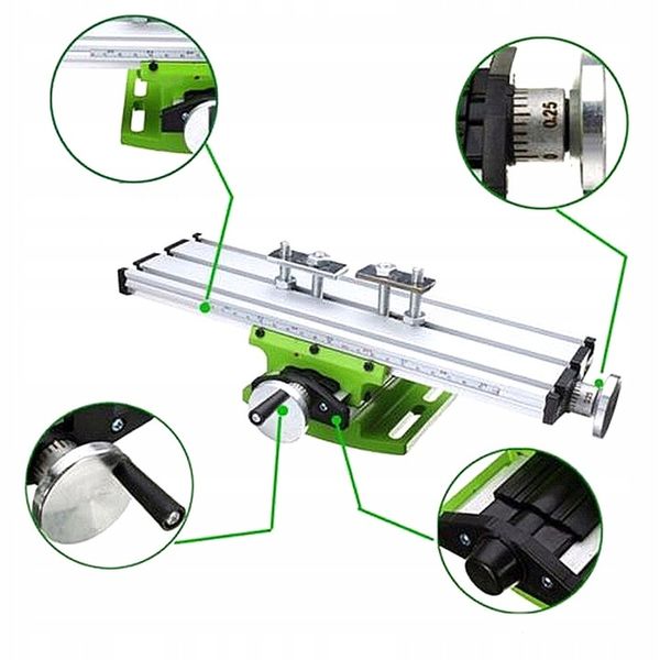 Stół przesuwny z trzema rowkami T do wiertarek i frezarek do wiertarek zdjęcie 8