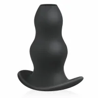 buttr foxhole wtyczka anatomiczna silikonowa z otworem, czarna l