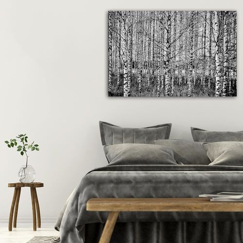 Deco Panel, Czarno-białe brzozy 90x60 na Arena.pl