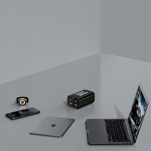 Ładowarka Sieciowa Zasilacz 100W Kostka GaN 3 Kabel AC 2x USB-C 65W 2x USB na Arena.pl