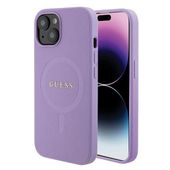 Etui Guess do iPhone 15, iPhone 14, iPhone 13, Fioletowy, MagSafe