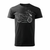 Koszulka ze skuterem na skuter Honda Forza męska czarna REGULAR XL