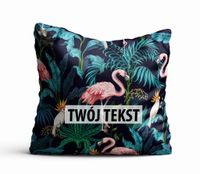 Poduszka Dekoracyjna KWIATY  z Twoim napisem K10