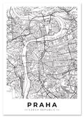 Plakat mapa plan miasta Praga 40x50 cm