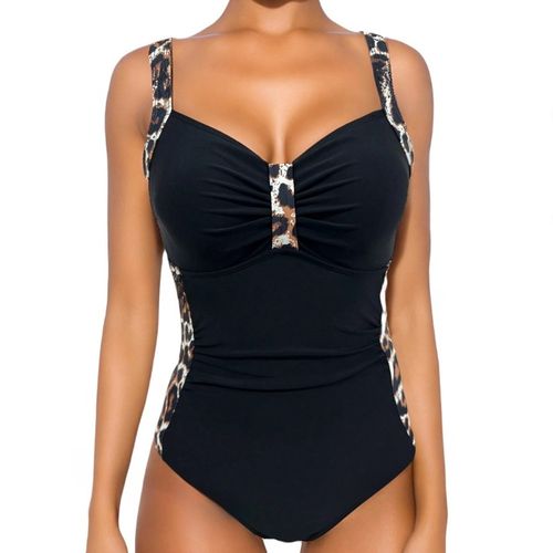 WYSZCZUPLAJĄCY STRÓJ KĄPIELOWY JEDNOCZĘŚCIOWY KOSTIUM DAMSKI CZARNY L 40 na Arena.pl