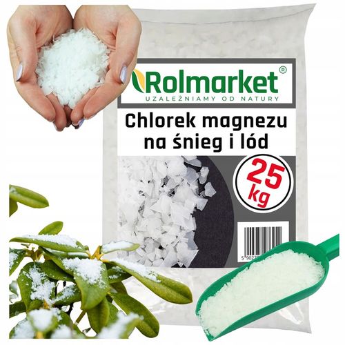 Chlorek Magnezu 25kg Topiący Lód Lepszy niż Sól Drogowa Świeży Wydajny na Arena.pl