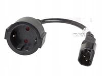 2 x Kabel przejście adapter zasilania IEC Schuko C14