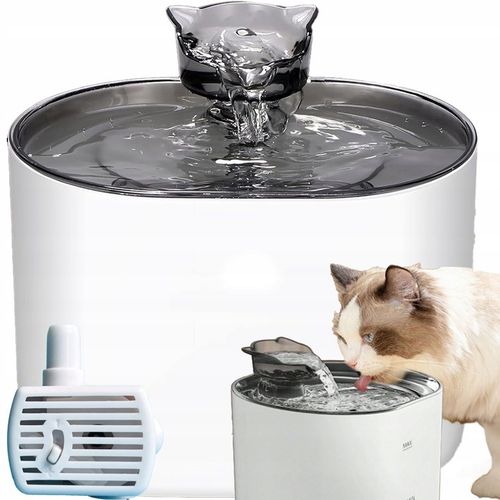 POIDEŁKO MISKA POIDŁO CICHA FONTANNA DLA KOTA PSA 2,2L AUTOMATYCZNE PŁOMYK na Arena.pl