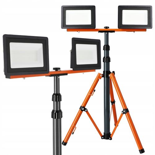 Halogen LED statyw budowlany naświetlacz 2X 50W + przewód zestaw stojak na Arena.pl