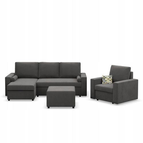 KANAPA NEO CAPPUCCINO Mikrofaza Rozkładana Wygodna Podłokietnik Prosty na Arena.pl