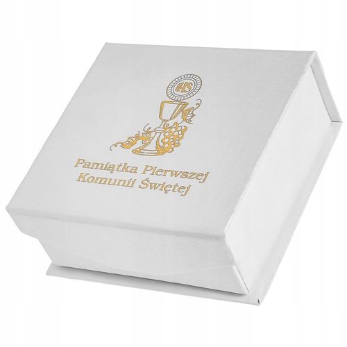 PAMIĄTKA KOMUNII ŚWIĘTEJ / PUDEŁKO NA KOMUNIĘ + TOREBKA + GRAWER DEDYKACJA na Arena.pl