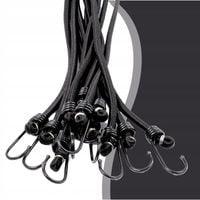 15X LINKA ELASTYCZNA Z HAKAMI METALOWYMI DO MOCOWANIA BAGAŻU PLANDEK 120CM