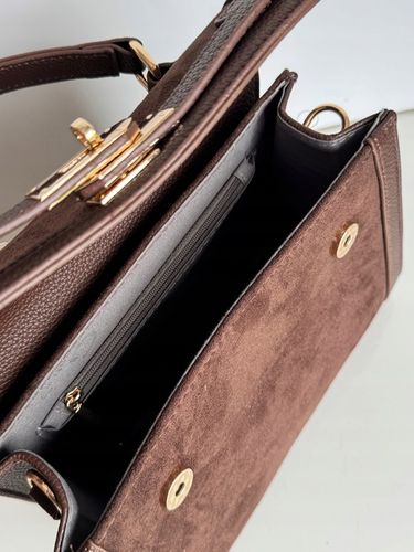 Torebka Gallantry Paris HIT czekoladowa zamsz eco brązowa listonoszka brąz na Arena.pl