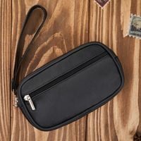 saszetka męska skórzana do paska lub do ręki czarna abruzzo abr-39