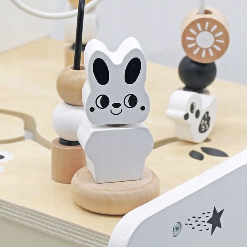 CHODZIK DREWNIANY PCHACZ KOSTKA EDUKACYJNA 6w1 SORTER LICZYDŁO STOLIK EDU na Arena.pl