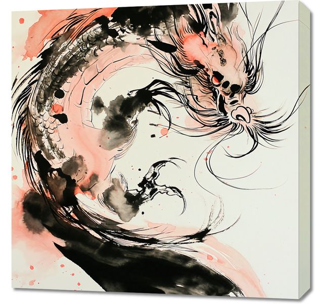 Obraz 70x70cm Smocza Furia zdjęcie 1