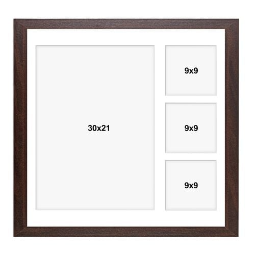 Ramka na 4 zdjęcia Hekla 40x40x4 MDF galeria brązowy 1szt. na Arena.pl