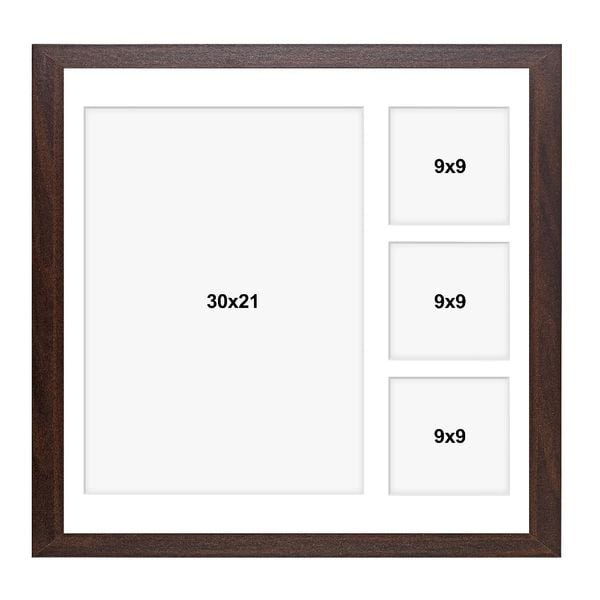 Ramka na 4 zdjęcia Hekla 40x40x4 MDF galeria brązowy 1szt. zdjęcie 3