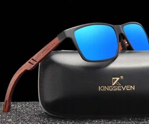 OKULARY PRZECIWSŁONECZNE MĘSKIE KINGSEVEN POLARYZACJA UV400 ZESTAW + ETUI na Arena.pl