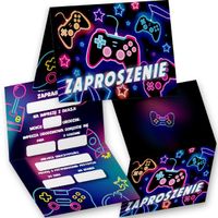 ZAPROSZENIE URODZINOWE DLA GRACZA - GAMERA GRY GRANIE ZAPROSZENIA PRZYJĘCIE
