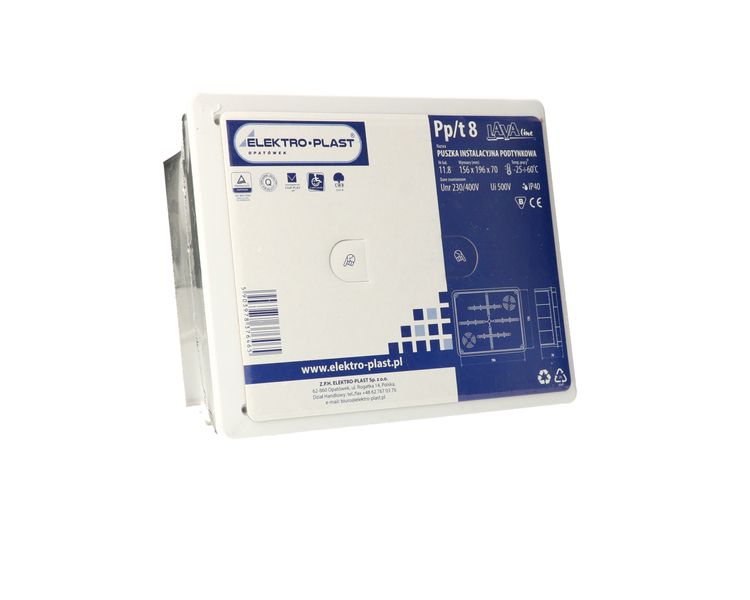 Puszka podtynkowa 156x196x70mm P 8 11.8 ELEKTRO-PLAST zdjęcie 1