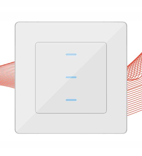 Przełącznik Włącznik 3 obwód ZigBee TUYA Przycisk PSMART Biały Szkło na Arena.pl