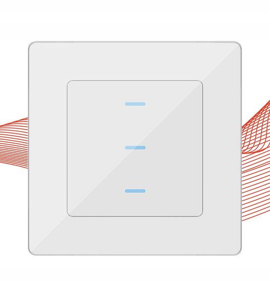 Przełącznik Włącznik 3 obwód ZigBee TUYA Przycisk PSMART Biały Szkło zdjęcie 2