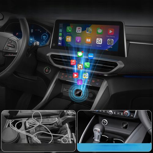 Adapter Carplay Android Auto 2W1 Bezprzewodowy Car Play Bluetooth 5.0 na Arena.pl