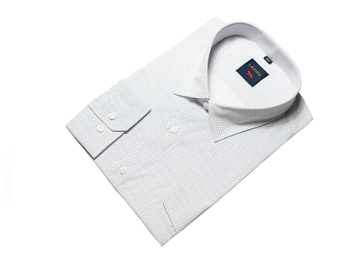 DUŻA koszula męska casual BIAŁA w drobne kropeczki dwie kieszenie 48/49-4XL na Arena.pl