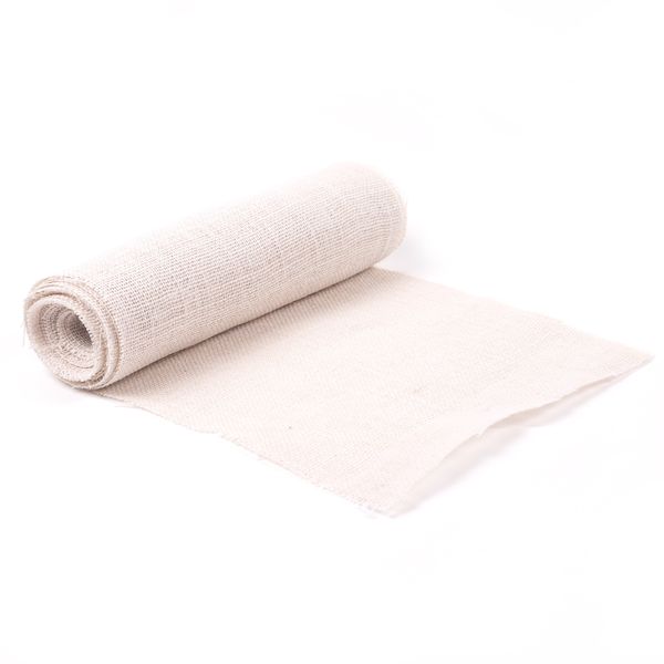 Tkanina jutowa biała 30 cm - na metry zdjęcie 1