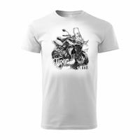 Koszulka motocyklowa z motocyklem Triumph Tiger 660 męska biała REGULAR S