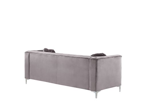 Narożnik welurowy lewostronny szary FLEN na Arena.pl