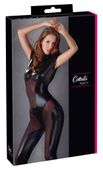 body wetlook z siatką cottelli party czarny m