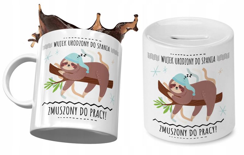 Dla Wujka Zestaw Kubek + Skarbonka Na Prezent Z Nadrukiem Ze Zdjęciem zdjęcie 1