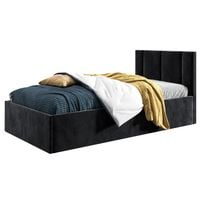 Łóżko młodzieżowe Tapczan 80x200 Basic Prato Czarny + POJEMNIK