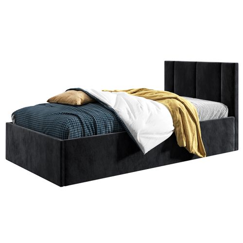 Łóżko młodzieżowe Tapczan 80x200 Basic Prato Jasny Szary + POJEMNIK na Arena.pl