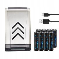 ŁADOWARKA AAA AA LCD + 4x BATERIE AA Ni-MH 1.2V + 4x BATERIE AAA Ni-MH 1.2V