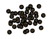 Konfetti papierowe czarne Sparkling 60 urodziny, 36 szt.