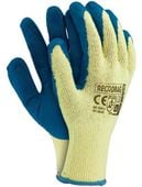 rękawice dzianinowe powlekane gumą recodrag niebieskie - 12 par - rek reco