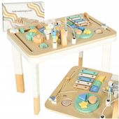 LULILO STOLIK MANIPULACYJNY DREWNIANY MONTESSORI EDUKACYJNY SORTER MIĘTOWY
