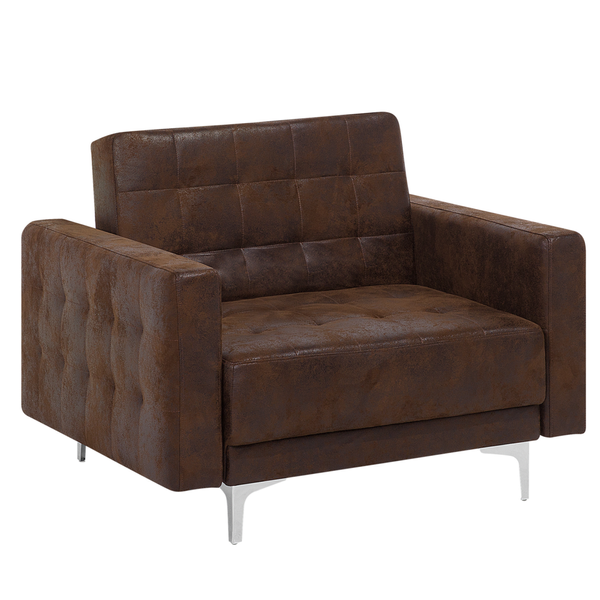 Fotel ekoskóra brązowy ABERDEEN zdjęcie 1