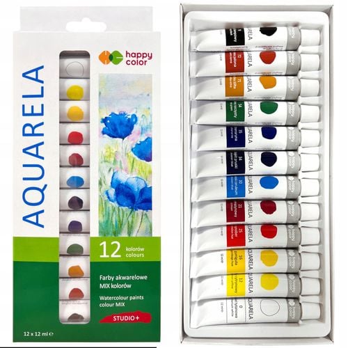 farba akwarelowa studio,12 kolorów x 12 ml 3232 na Arena.pl